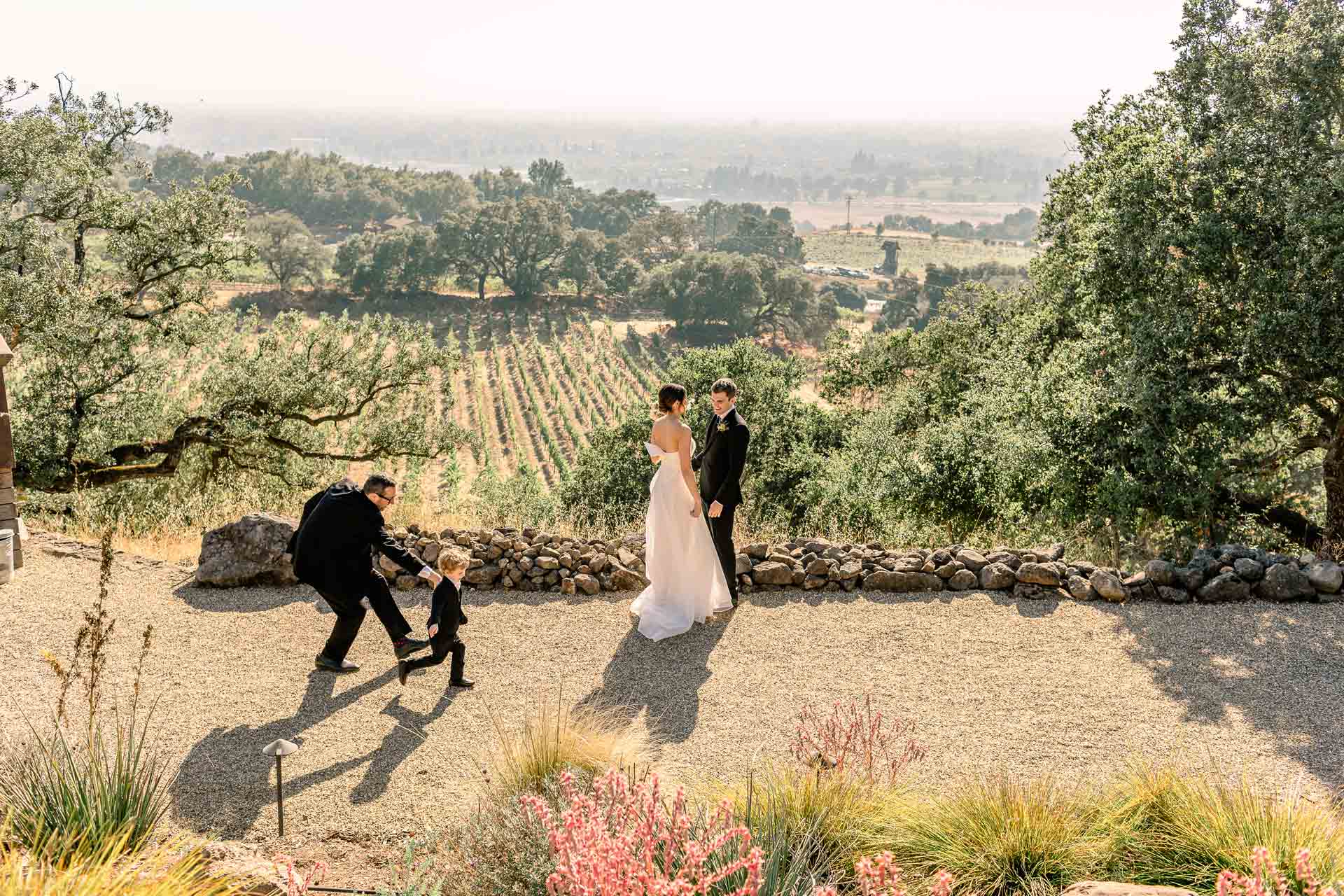 Overlooking vineyards and Russian River Valley