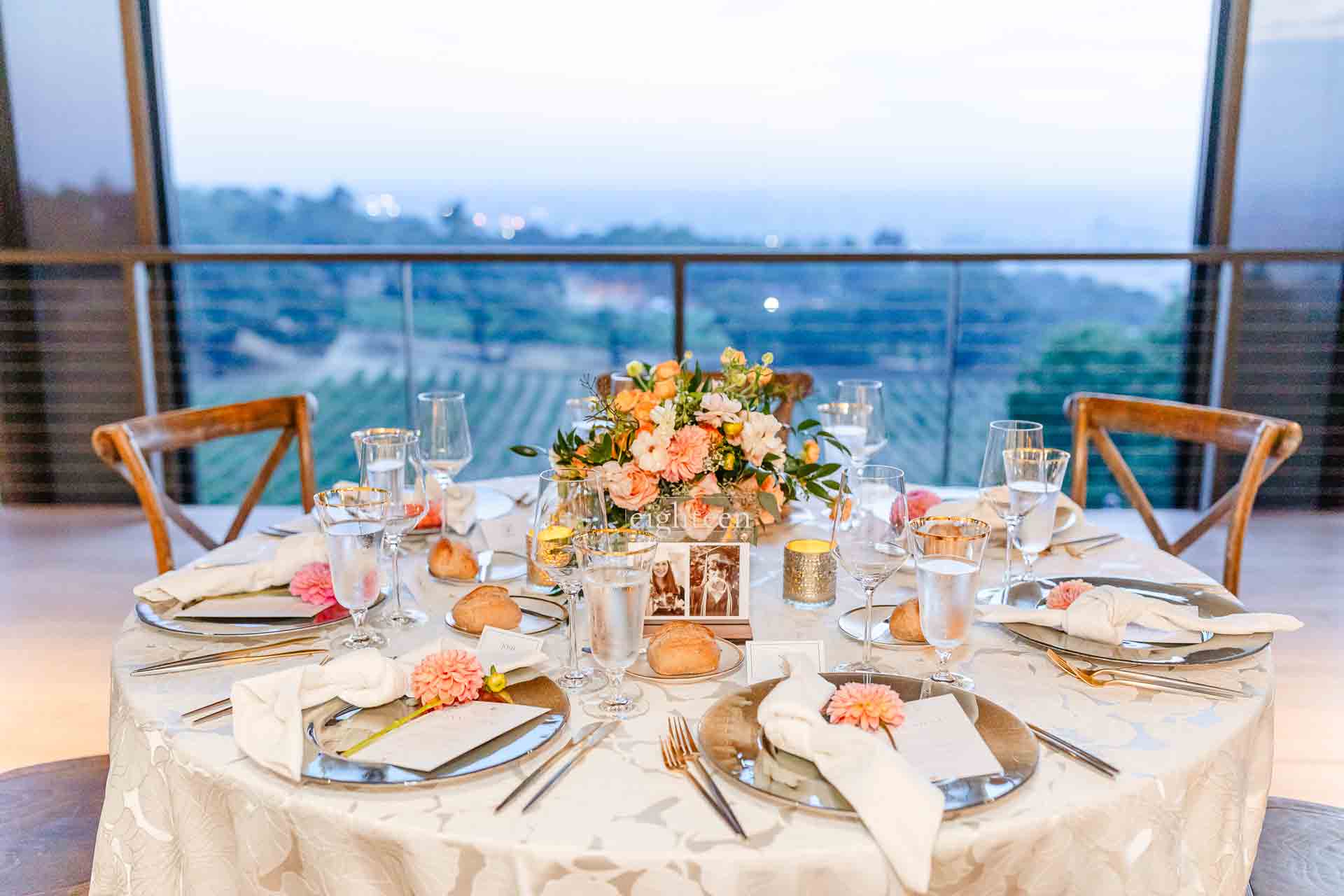 Veranda opens up to the Vine Room to make one expansive wedding banquest space.